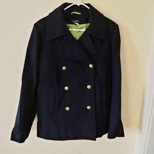 Navy Pea Coat J. Crew XL Not Worn